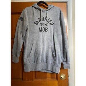 Married To The Mob Womens Gray Hoodie SZ L